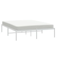 Vidaxl Metal Bed Frame White 59.1X78.7