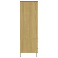 vidaXL Wardrobe with Metal Legs Brown 35.4