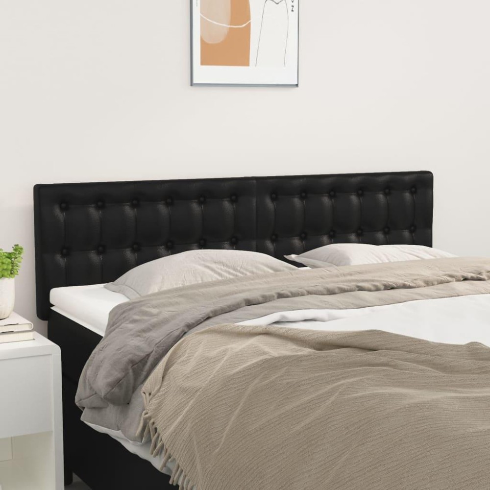 vidaXL Headboards 2 pcs Black 28.3