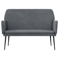 Vidaxl Bench Dark Gray 42.5X31.1X31.1 Velvet