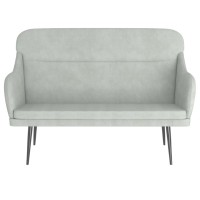 Vidaxl Bench Light Gray 43.3X29.9X31.5 Velvet