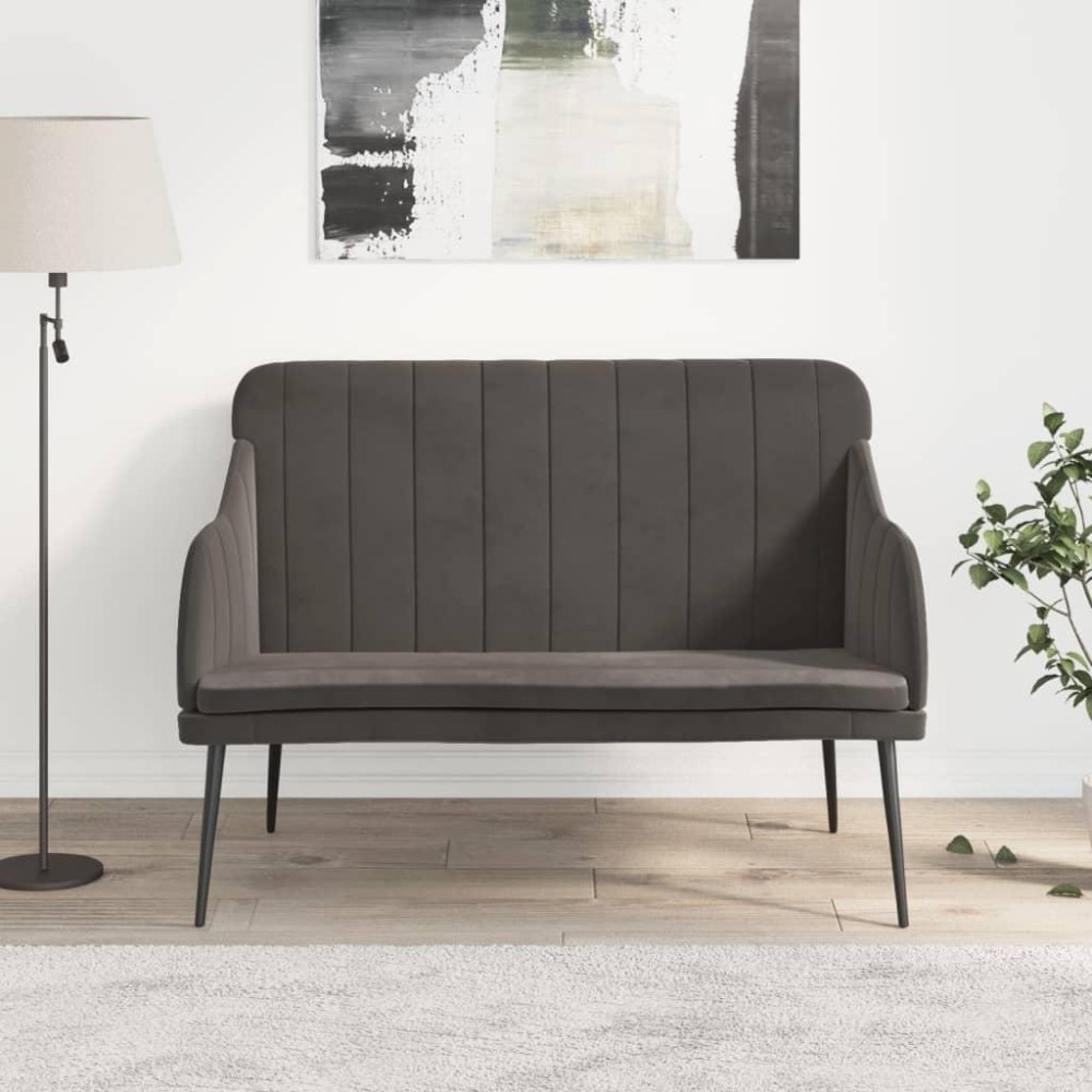 Vidaxl Bench Dark Gray 43.3X29.9X31.5 Velvet