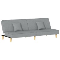 Vidaxl Sofa Bed Light Gray Fabric