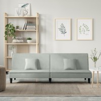 Vidaxl Sofa Bed Light Gray Velvet