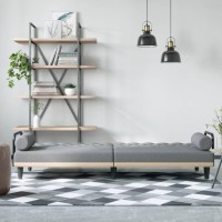 Vidaxl Sofa Bed With Armrests Light Gray Fabric