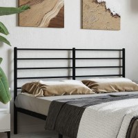 vidaXL Metal Headboard Black 53.1