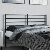 vidaXL Metal Headboard Black 53.1