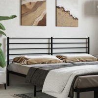 vidaXL Metal Headboard Black 76