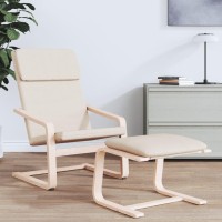 Vidaxl Relaxing Chair Cream Fabric