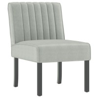 Vidaxl Slipper Chair Light Gray Velvet