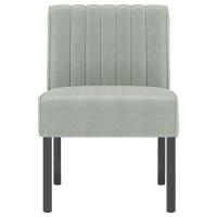 Vidaxl Slipper Chair Light Gray Velvet