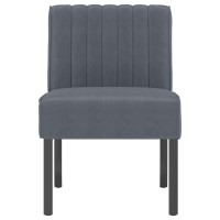 Vidaxl Slipper Chair Dark Gray Velvet