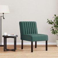 Vidaxl Slipper Chair Dark Green Velvet