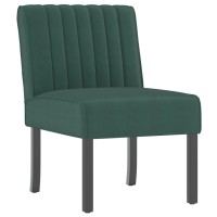 Vidaxl Slipper Chair Dark Green Velvet