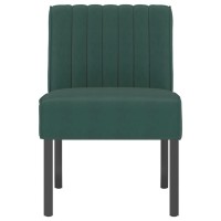 Vidaxl Slipper Chair Dark Green Velvet