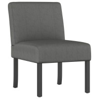 Vidaxl Slipper Chair Dark Gray Fabric