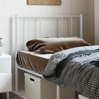 vidaXL Metal Headboard White 39.4