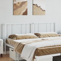 vidaXL Metal Headboard White 70.9