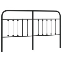 vidaXL Metal Headboard Black 70.9