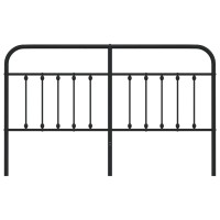 vidaXL Metal Headboard Black 70.9