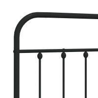 vidaXL Metal Headboard Black 70.9