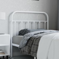 vidaXL Metal Headboard White 39.4