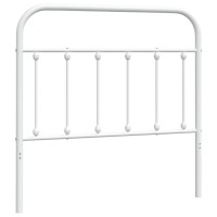 vidaXL Metal Headboard White 39.4