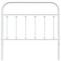 vidaXL Metal Headboard White 39.4