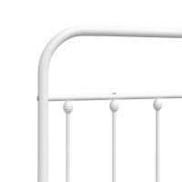 vidaXL Metal Headboard White 39.4