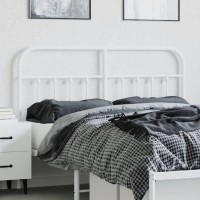 vidaXL Metal Headboard White 53.1