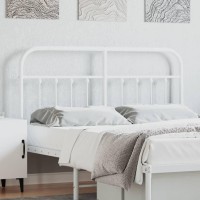 vidaXL Metal Headboard White 59.1