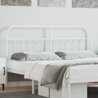 vidaXL Metal Headboard White 70.9