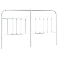 vidaXL Metal Headboard White 70.9