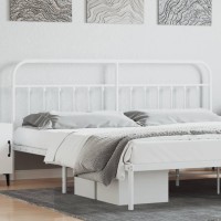 vidaXL Metal Headboard White 76