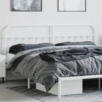 vidaXL Metal Headboard White 76