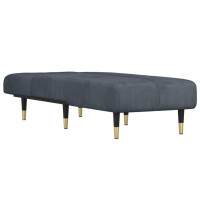 Vidaxl Chaise Longue Dark Gray Velvet