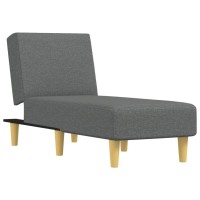 Vidaxl Chaise Longue Dark Gray Fabric