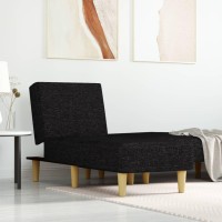 Vidaxl Chaise Longue Black Fabric