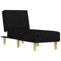 Vidaxl Chaise Longue Black Fabric