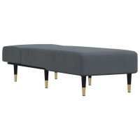 Vidaxl Chaise Longue Dark Gray Velvet