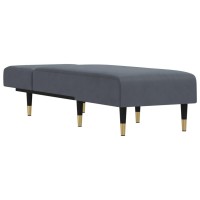 Vidaxl Chaise Longue Dark Gray Velvet