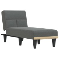 vidaXL Chaise Longue Dark Gray Fabric