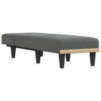 vidaXL Chaise Longue Dark Gray Fabric