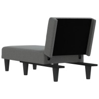 vidaXL Chaise Longue Dark Gray Fabric