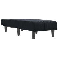 vidaXL Chaise Longue Black Velvet