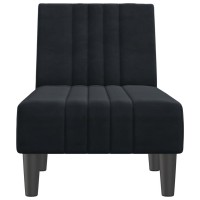 vidaXL Chaise Longue Black Velvet