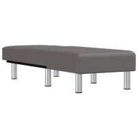 vidaXL Chaise Longue Gray Faux Leather