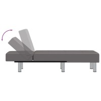 vidaXL Chaise Longue Gray Faux Leather