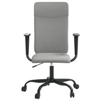 Vidaxl Office Chair Light Gray Fabric