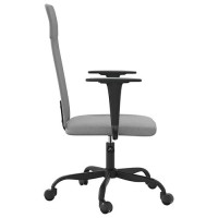 Vidaxl Office Chair Light Gray Fabric